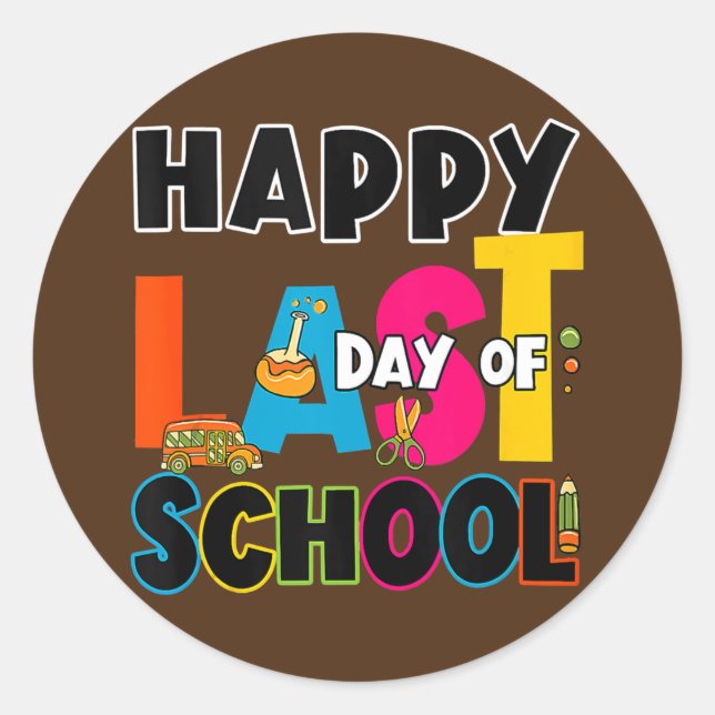 Adesivo Redondo Feliz Dia Passado de Professores Professores (Frente)