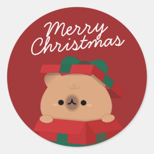 Adesivo Redondo Feliz e Simples Feliz Natal