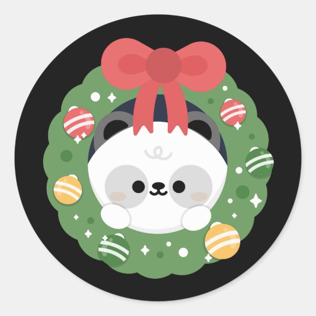 Adesivo Redondo Feliz e Simples Feliz Natal (Frente)