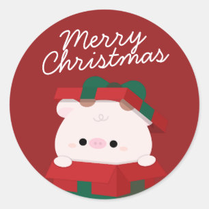 Adesivo Redondo Feliz e Simples Feliz Natal