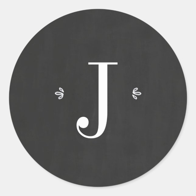 Adesivo Redondo Feliz e Vinheta Monograma Bright (Frente)