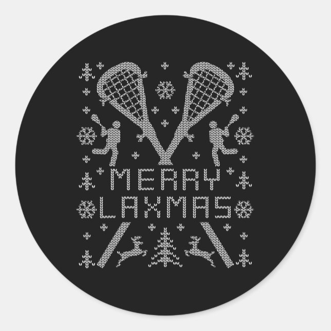 Adesivo Redondo Feliz engraçada Laxmas Feia de Natal Design (Frente)