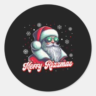 Adesivo Redondo Feliz Engraçada Rizzmas Rizz Papai Noel Cos de Nat