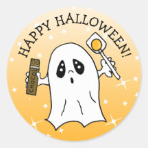Feliz Fantasma de Halloween com Bar doce
