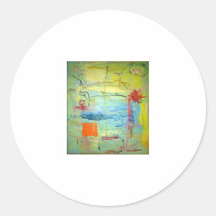 Adesivo Redondo Feliz Feliz Rosto Triste Face Abstrato Hankamer Ar