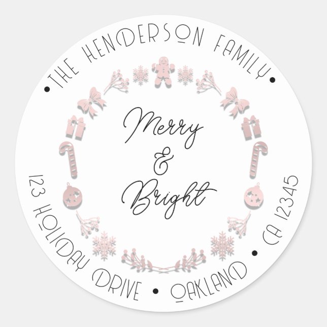 Adesivo Redondo Feliz Feriado Brilhante Feriado Feriado Feriado Fe (Frente)