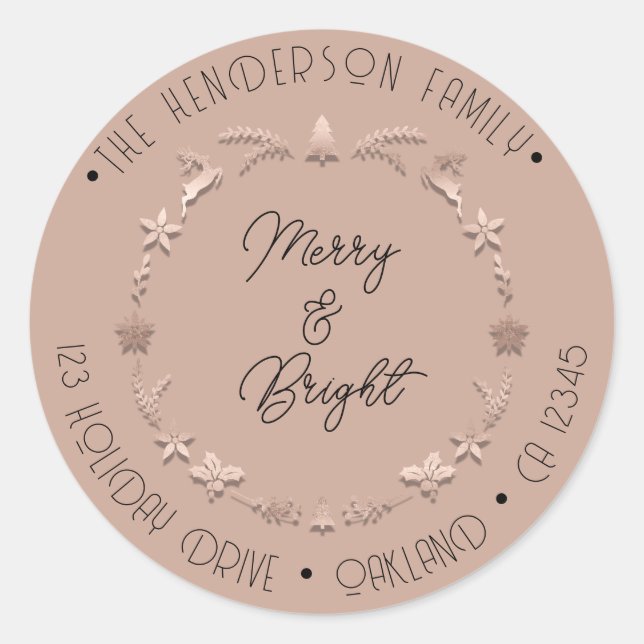 Adesivo Redondo Feliz Feriado direito de  Feriado Feriado Feriado  (Frente)