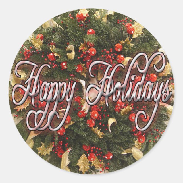 ADESIVO REDONDO FELIZ FERIDAYS WREATH STICKER (Frente)