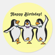 Feliz Festa de aniversário de Pinguins Dançantes