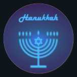 Adesivo Redondo Feliz Festa de Chanucá, bela decoração<br><div class="desc">Feliz Festa de Chanucá, Belo Decoro, Feriado Judeu, Clássico De Redondos. Antecedentes judaicos Holiday Hanukkah com símbolos tradicionais Chanukah - menorah, velas, estrela de David e padrão de papel de parede luminoso brilhante. Decoração de Eventos do Festival de Chanucá. Jerusalém, Israel. Artesanatos e suprimentos de terceiros > Suprimentos para moldagem...</div>