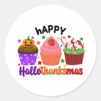 Adesivo Redondo feliz hallothanksmas