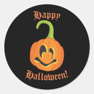 Adesivo Redondo Feliz Halloween Favor de Doce Abobrinha Caprichosa