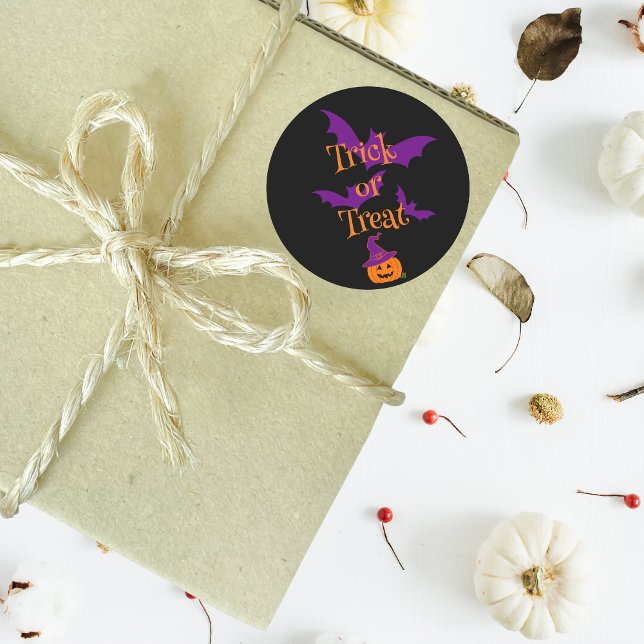 Adesivo Redondo Feliz Halloween Jack O Lanterna Black (Criador carregado)