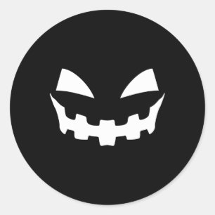 Adesivo Redondo Feliz Halloween Monstros Engraçados Pumpkin Spice 