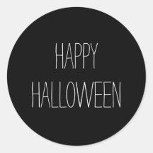 Feliz Halloween preto branco assustador manuscrito