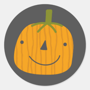 Adesivo Redondo Feliz Halloween Pumpkin 