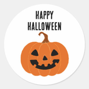 Adesivo Redondo Feliz Halloween Pumpkin Jackolanteras Stickers