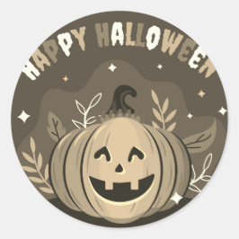 Adesivo Redondo Feliz HalloweenCelebração