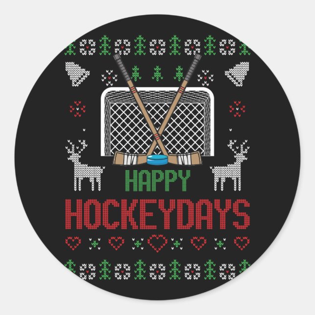 Adesivo Redondo Feliz Hockey Days Hockeydays Horkeydays Ufly Chris (Frente)