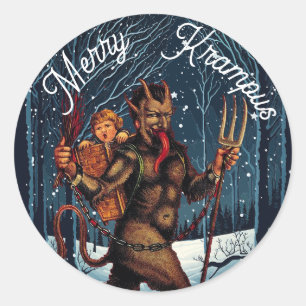 Adesivo Redondo Feliz Krampus