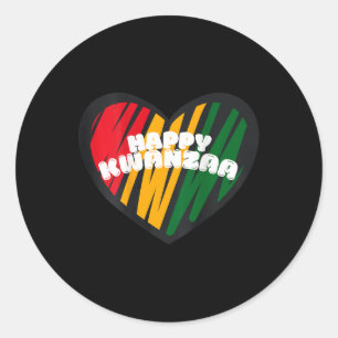 Adesivo Redondo Feliz Kwanzaa Kinara-sete Velas Princípios De K