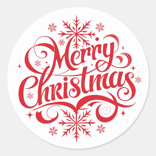 Adesivo Redondo Feliz Natal (Frente)