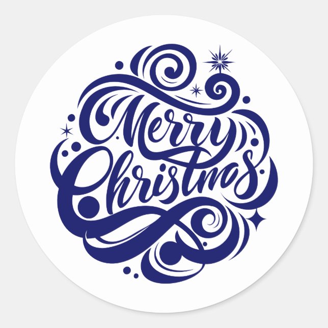 Adesivo Redondo Feliz Natal (Frente)