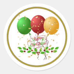 Adesivo Redondo Feliz Natal
