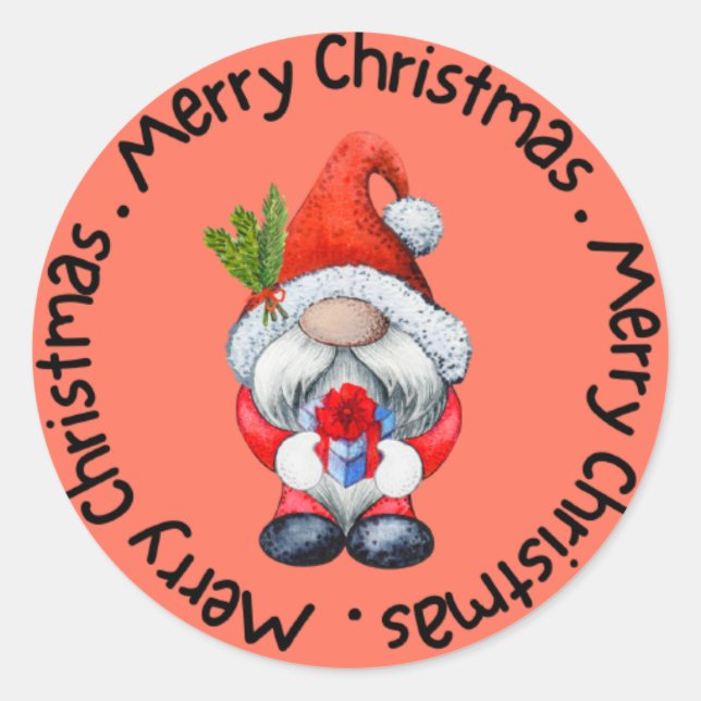 Adesivo Redondo Feliz Natal (Frente)