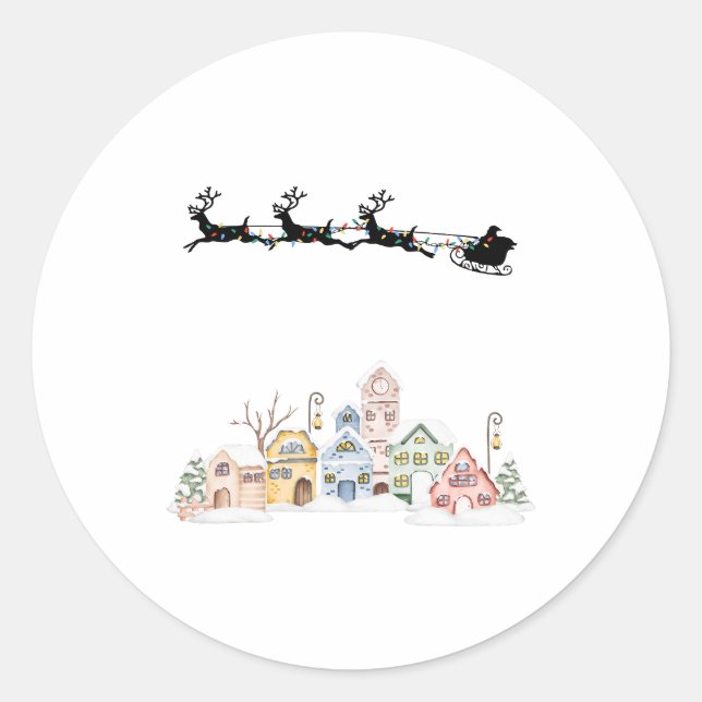 Adesivo Redondo Feliz Natal (Frente)