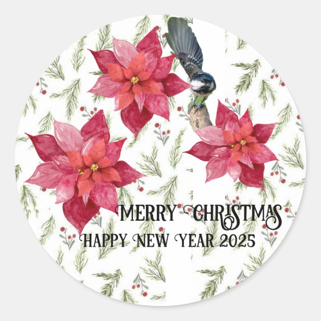 Adesivo Redondo Feliz Natal! (Frente)