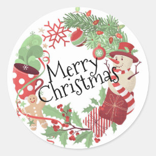 Adesivo Redondo Feliz Natal
