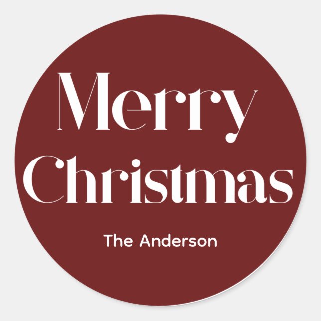 Adesivo Redondo feliz natal (Frente)