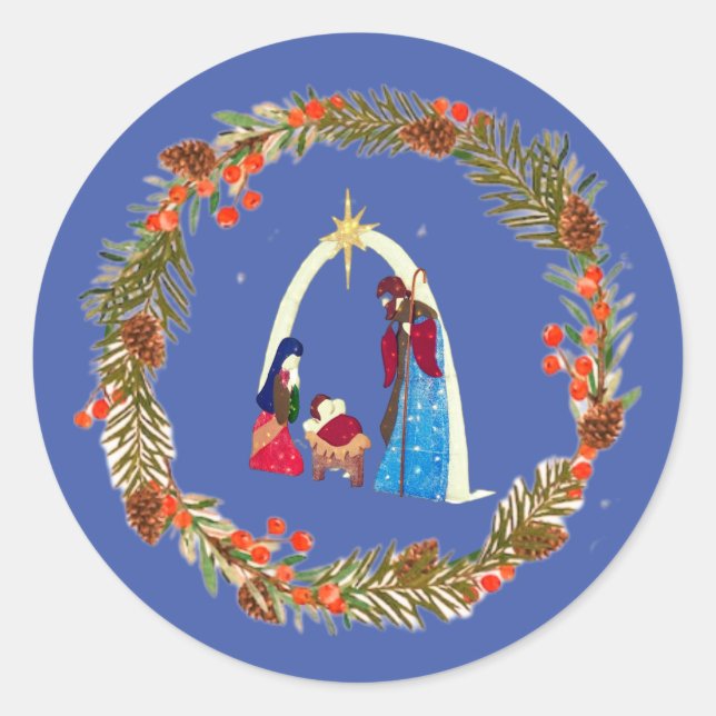 Adesivo Redondo Feliz Natal! (Frente)