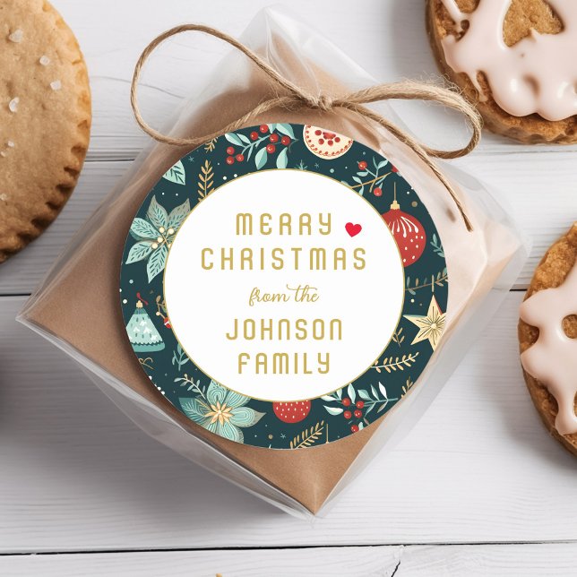 Adesivo Redondo Feliz Natal! (Criador carregado)