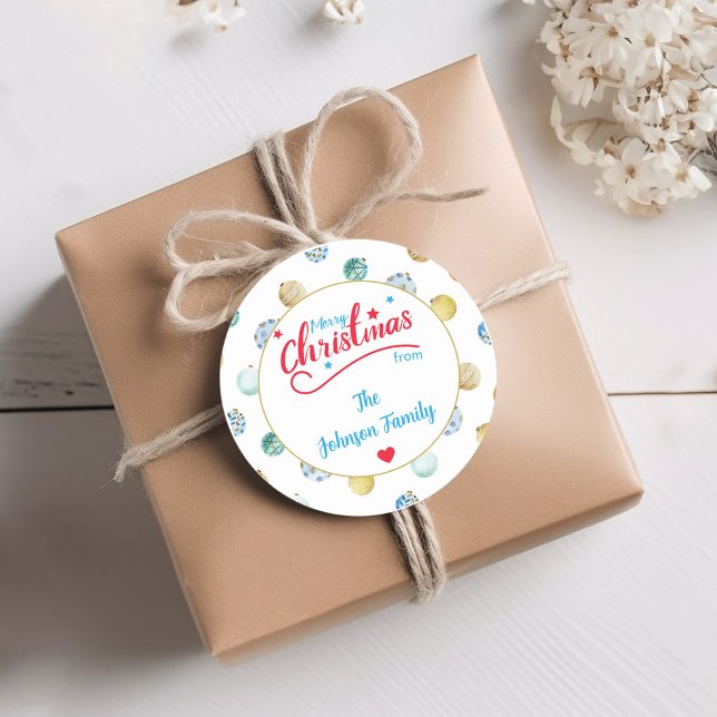 Adesivo Redondo Feliz Natal (Criador carregado)