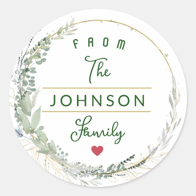 Adesivo Redondo Feliz Natal (Frente)