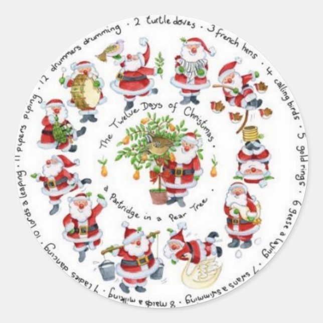 Adesivo Redondo Feliz Natal (Frente)