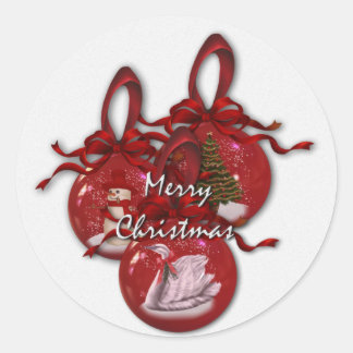 Adesivo Redondo Feliz Natal