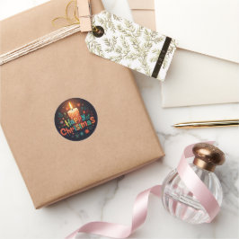 Adesivo Redondo Feliz Natal