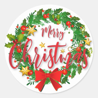 Adesivo Redondo feliz natal