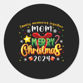 Adesivo Redondo Feliz Natal 2024 Grupo Familiar Xmas Correspondent
