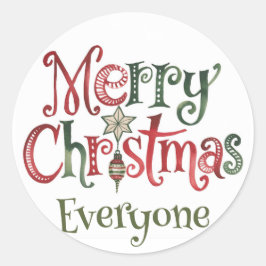 Adesivo Redondo Feliz Natal a todos