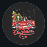 Adesivo Redondo Feliz Natal Borda Collie Dogs Reindeer Papais noei<br><div class="desc">Feliz Natal Borda Collie Dogs Papais noeis Reindeer Red Truck</div>