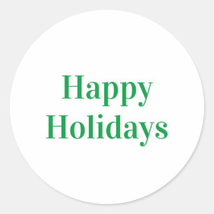 Adesivo Redondo "Feliz Natal", branco verde