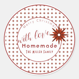 Adesivo Redondo Feliz Natal, Comida de Natal