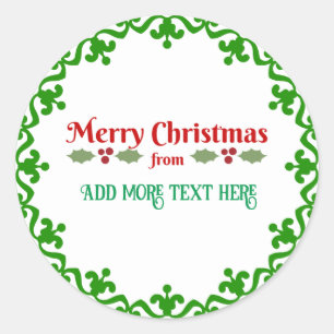 Adesivo Redondo Feliz Natal da MODELO