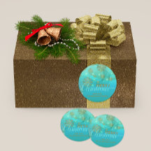 Feliz Natal de Teal Winter Wonderland