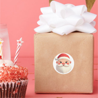 Adesivo Redondo Feliz Natal do Papai Noel