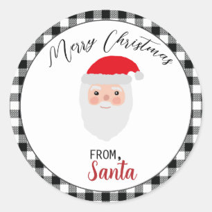 Adesivo Redondo Feliz Natal Do Papai noel Sticker